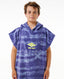 RIP CURL BOYS MIXED HOODED TOWEL - OCEAN BLUE TIE DYE