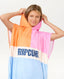 RIP CURL GIRLS MIXED HOODED TOWEL - LIGHT PINK