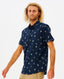 RIP CURL PARADISE PALMS S/S SHIRT - NAVY