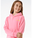 RIP CURL GIRLS HIBISCUS HEAT LOGO HOOD - PINK