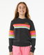 RIP CURL GIRLS SURF REVIVAL CREW - WASHED BLACK