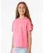 RIP CURL GIRLS HIBISCUS HEAT LOGO TEE - PINK