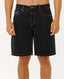 RIP CURL ARCHIVE DENIM WALK SHORT - WASHED BLACK