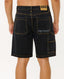 RIP CURL ARCHIVE DENIM WALK SHORT - WASHED BLACK