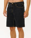 RIP CURL ARCHIVE DENIM WALK SHORT - WASHED BLACK