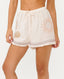 RIP CURL BEACH PARTY EMBROIDERED SHORT - OFF WHITE