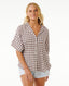 RIP CURL PREMIUM SURF CHECK SHIRT - EGGPLANT