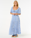 RIP CURL SAN CARLOS S/S MAXI DRESS - BLUE