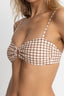 RHYTHM RUMI CHECK RING BANDEAU TOP - NATURAL