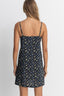 RHYTHM FLEUR FLORAL KEYHOLE SLIP DRESS - BLACK