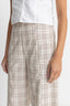 RHYTHM RUMI CHECK WIDE LEG PANT - NATURAL