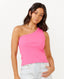 RIP CURL ASYMMETRICAL RIBBED TANK - HOT PINK