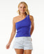 RIP CURL ASYMMETRICAL RIBBED TANK - WILD BERRY