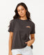 RIP CURL BEACH PARTY RELAXED TEE - WASHED BLACK