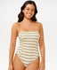 RIP CURL LOTTIE CHECK GOOD ONE PIECE - BLUE/TANGERINE