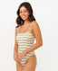 RIP CURL LOTTIE CHECK GOOD ONE PIECE - BLUE/TANGERINE