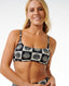 RIP CURL SOLEIL SHELL D-DD CROP - BLACK