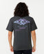 RIP CURL DOUPLE UPS TEE - WASHED BLACK