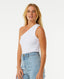 RIP CURL ASYMMETRICAL RIBBED TANK - WHITE