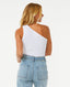 RIP CURL ASYMMETRICAL RIBBED TANK - WHITE