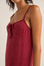 RHYTHM SEACOAST KEYHOLE SLIP DRESS - SANGRIA