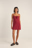 RHYTHM SEACOAST KEYHOLE SLIP DRESS - SANGRIA