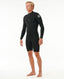 RIP CURL DAWN PATROL LONG SLEEVE BACK ZIP SPRING - BLACK