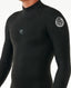 RIP CURL DAWN PATROL LONG SLEEVE BACK ZIP SPRING - BLACK