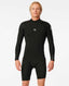 RIP CURL DAWN PATROL LONG SLEEVE BACK ZIP SPRING - BLACK