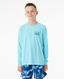 RIP CURL BOYS PUSHIN DAISIES UPF L/S - SKY BLUE