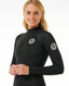 RIP CURL G-BOMB 1.5MM LONG SLEEVE BACK ZIP BOYLEG SPRING - BLACK