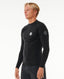 RIP CURL ICONS UPF BRUSHED L/S - BLACK