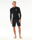 RIP CURL ICONS UPF BRUSHED L/S - BLACK