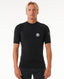 RIP CURL ICONS UPF BRUSHED S/S - BLACK