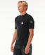 RIP CURL ICONS UPF BRUSHED S/S - BLACK