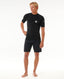 RIP CURL ICONS UPF BRUSHED S/S - BLACK