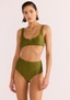 MINK PINK IRINA HIGH BIKINI PANT - KHAKI