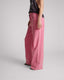 ONE TEASPOON CANVAS JACKSON MID WAIST WIDE LEG PANTS - PINK FLAMBE