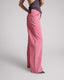 ONE TEASPOON CANVAS JACKSON MID WAIST WIDE LEG PANTS - PINK FLAMBE