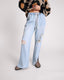 ONE TEASPOON ROADHOUSE WIDE LEGDRAWSTRING JEANS - SPORTSTER BLUE