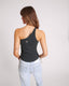 ONE TEASPOON ASYMMETRICAL RIB TANK TOP - WASHED BLACK