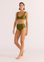 MINK PINK IRINA BIKINI TOP - KHAKI