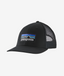 PATAGONIA P-6 LOGO LOPRO TRUCKER HAT - BLACK