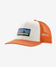 PATAGONIA P-6 LOGO TRUCKER HAT - WHITE/REDTAIL RUST