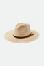 BRIXTON FIELD PROPER STRAW HAT - NATURAL/BROWN