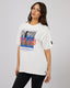 ALL ABOUT EVE ACTIVE SESSIONS O/S TEE - VINTAGE WHITE