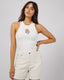 DARIA RIB BABY TANK - VINTAGE WHITE