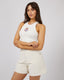 DARIA RIB BABY TANK - VINTAGE WHITE