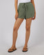 LUXE LINEN MINI SHORT - KHAKI