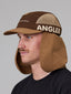 JUST ANOTHER FISHERMAN ANGLER FLAP 5 PANEL CAP - BROWN